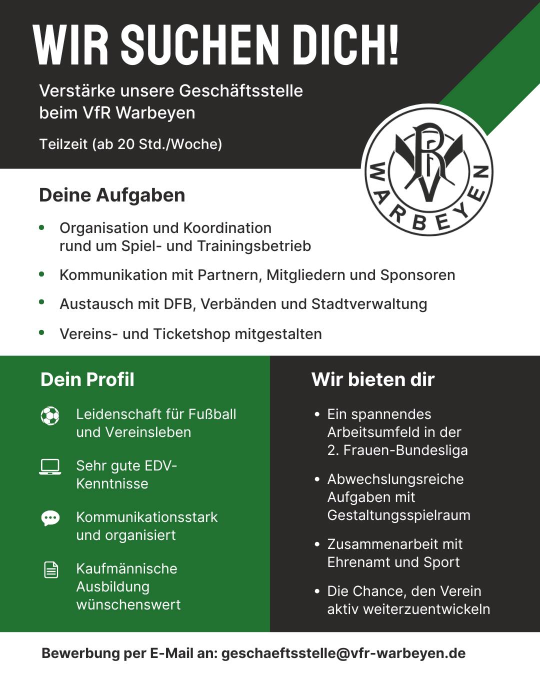 Stellenanzeige Geschäftsstelle