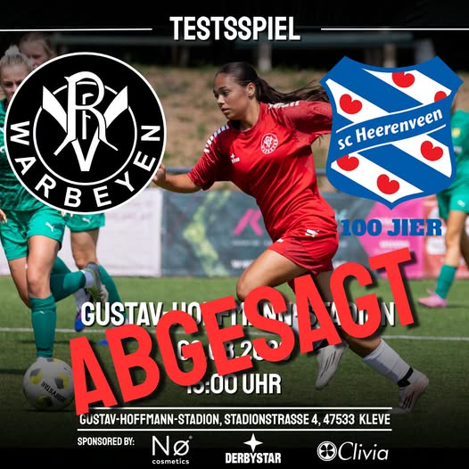 Testspiel leider abgesagt